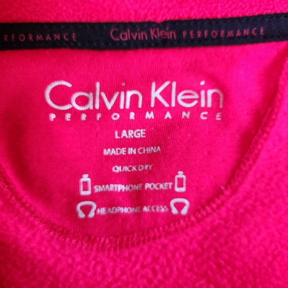 Calvin Klein Performance fuschia fleece jacket sz Large - Picture 2 of 2